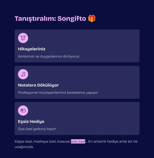 Kişiye Özel Şarkı Songifto