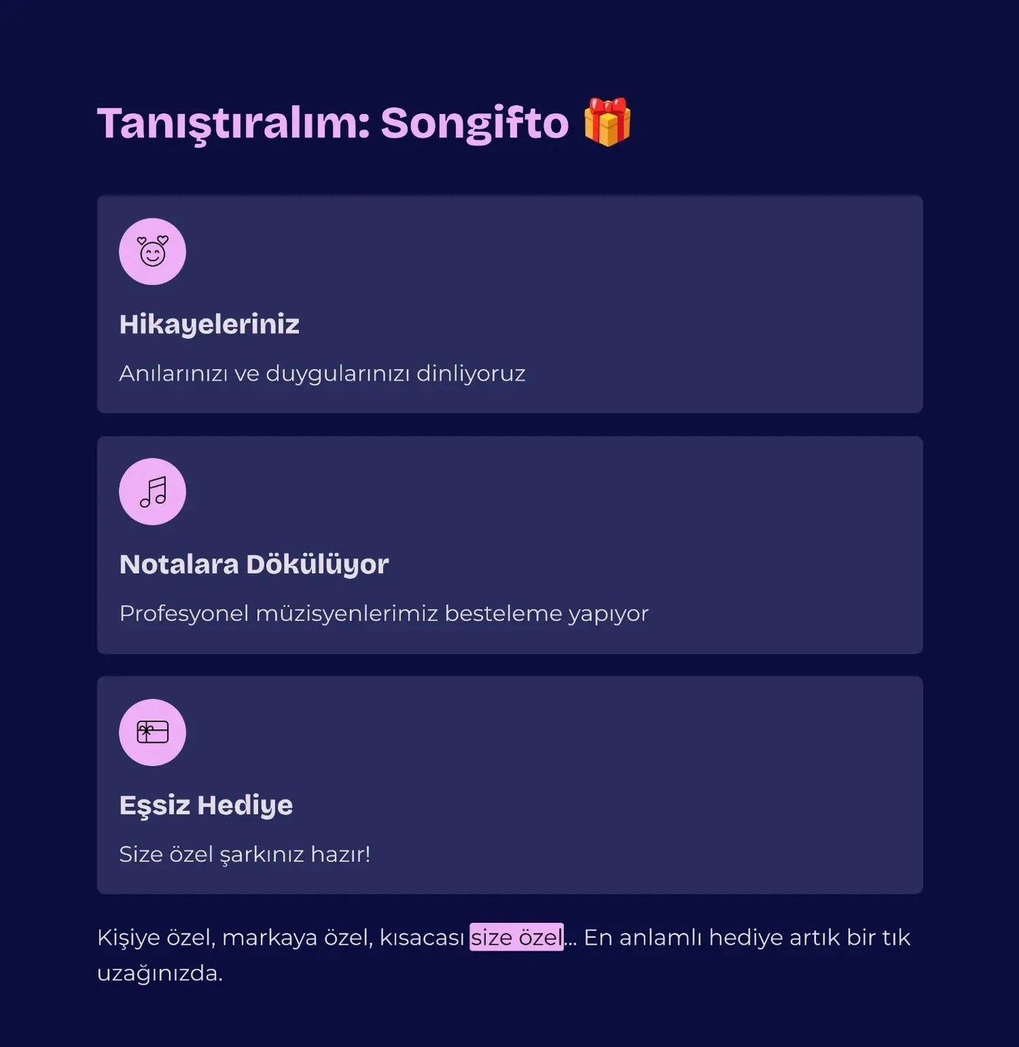 Kişiye Özel Şarkı Songifto